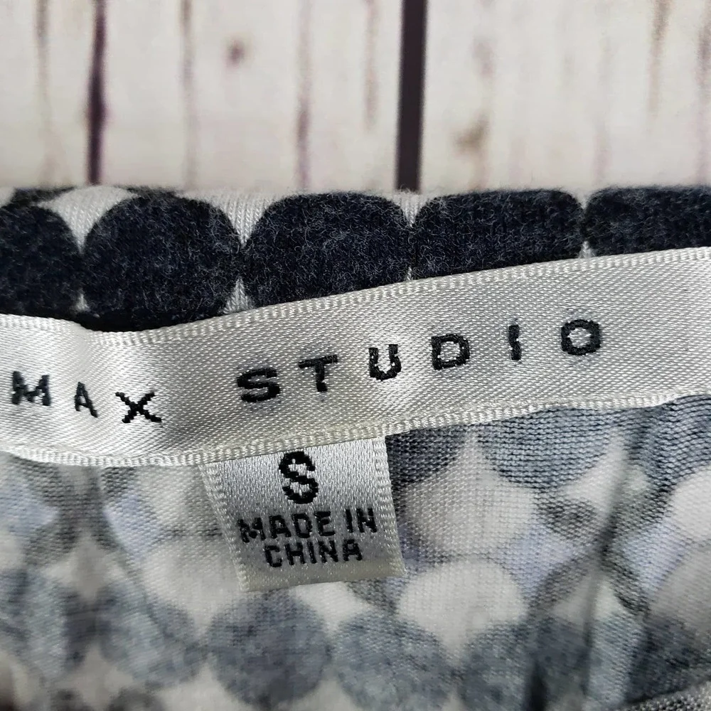 Max Studio Maxi Skirt Womens Sz Sm Pull On Long Stretch Waist Checkered  Black - Picture 6 of 6